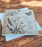 Vintage Botanical Greeting Card. Handmade Parchment Paper Card. Thinking of You - Image 3