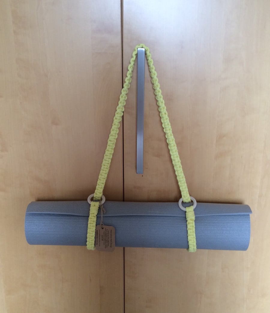 Macrame Yoga Mat Strap Yellow