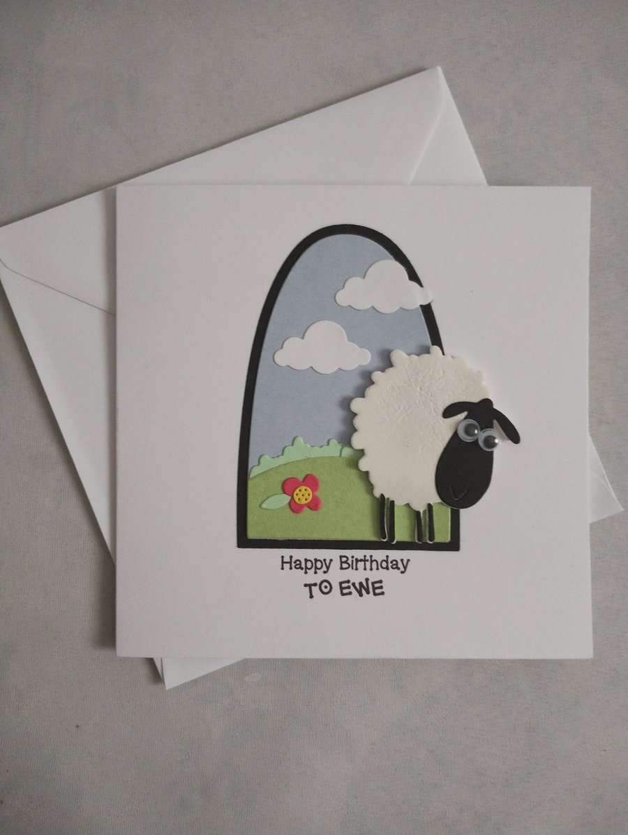 Happy Birthday to Ewe - Googly Eye Sheep 