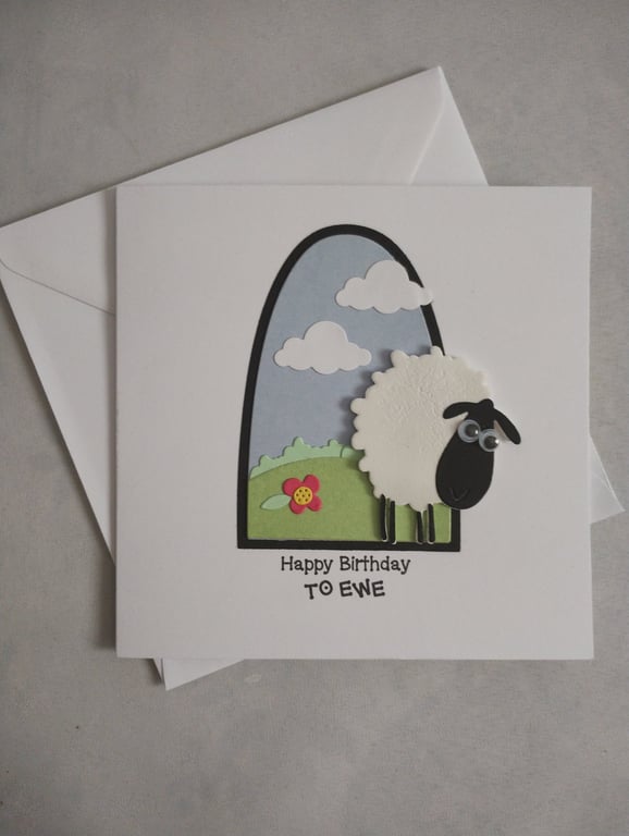 Happy Birthday to Ewe - Googly Eye Sheep 