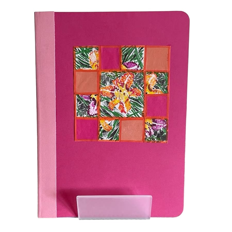 Handmade Rainbow Page Notebook - Pink