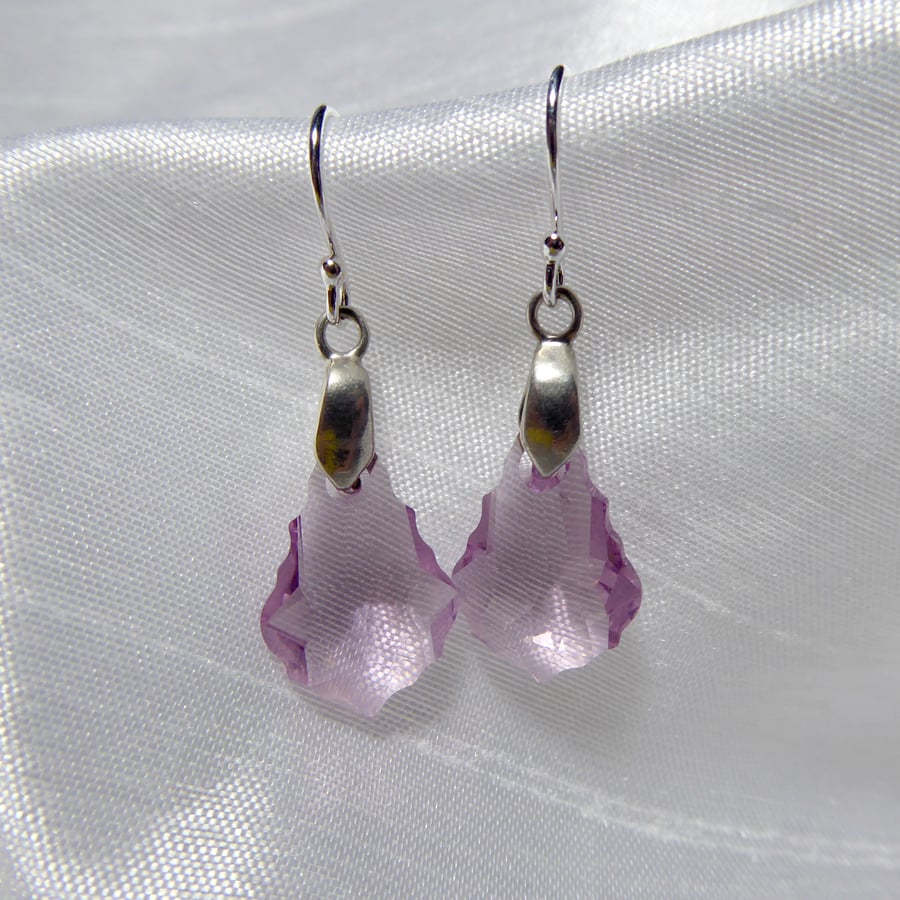 Sterling Silver and Swarovski Crystal Earrings