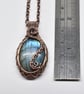Wire Woven Labradorite and Copper One of a Kind Pendant - Image 7
