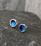 Enamel studs, blue enamel studs, rock pool studs, blue round studs, enamel,  - Image 5