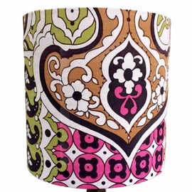 Magenta Lime Black 60s 70s Psychedelic MOD Vintage Fabric Lampshade option 