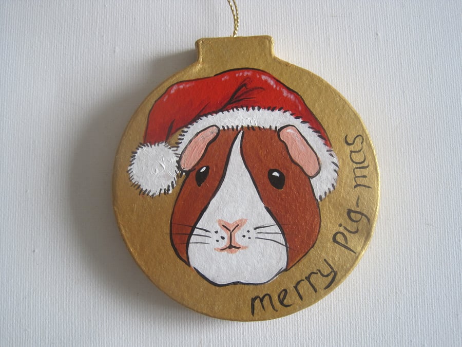 Guinea Pig Christmas Decoration