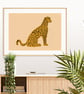 Sitting Leopard A4 Art Print - Image 6