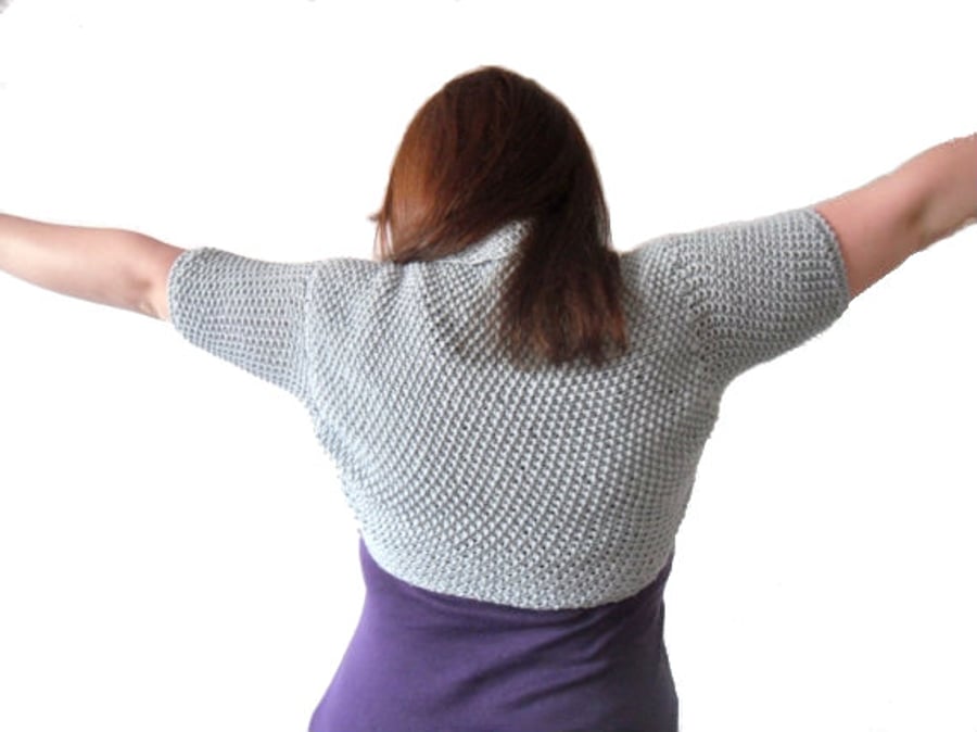 Light Blue Knitted Shrug , Size 10 , Clearance sale 