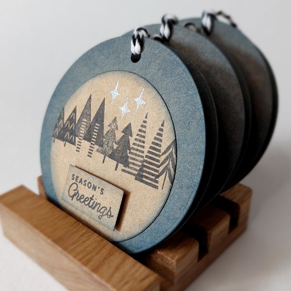 Christmas gift tag set - Nordic Trees