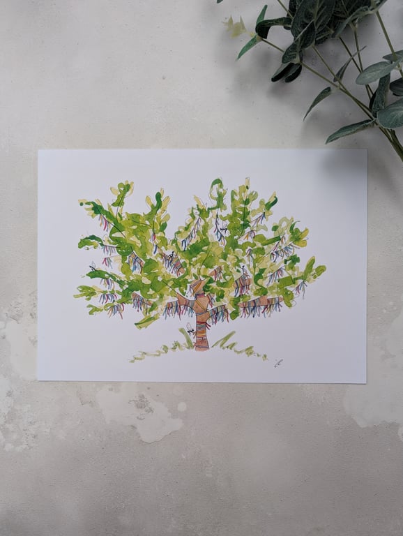 Fairy Tree Print, Wishing Tree Art Print - End of Line Print
