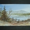 Art aceo SFA original miniature watercolour painting landscape country view