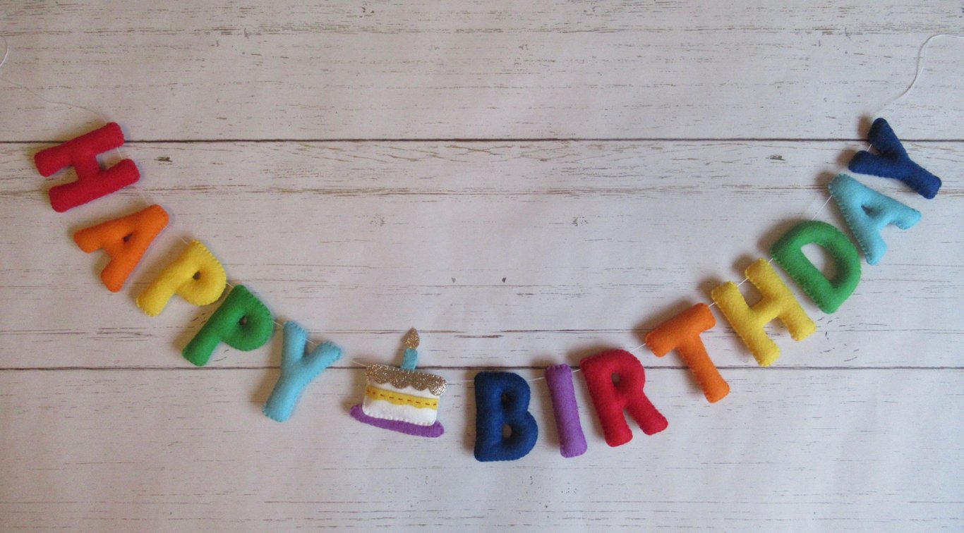Happy Birthday Felt Garland