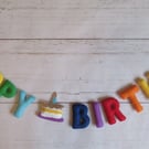 Happy Birthday Felt Garland