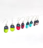 Spring Green Spotty Fused Glass Drop Earrings - Image 5