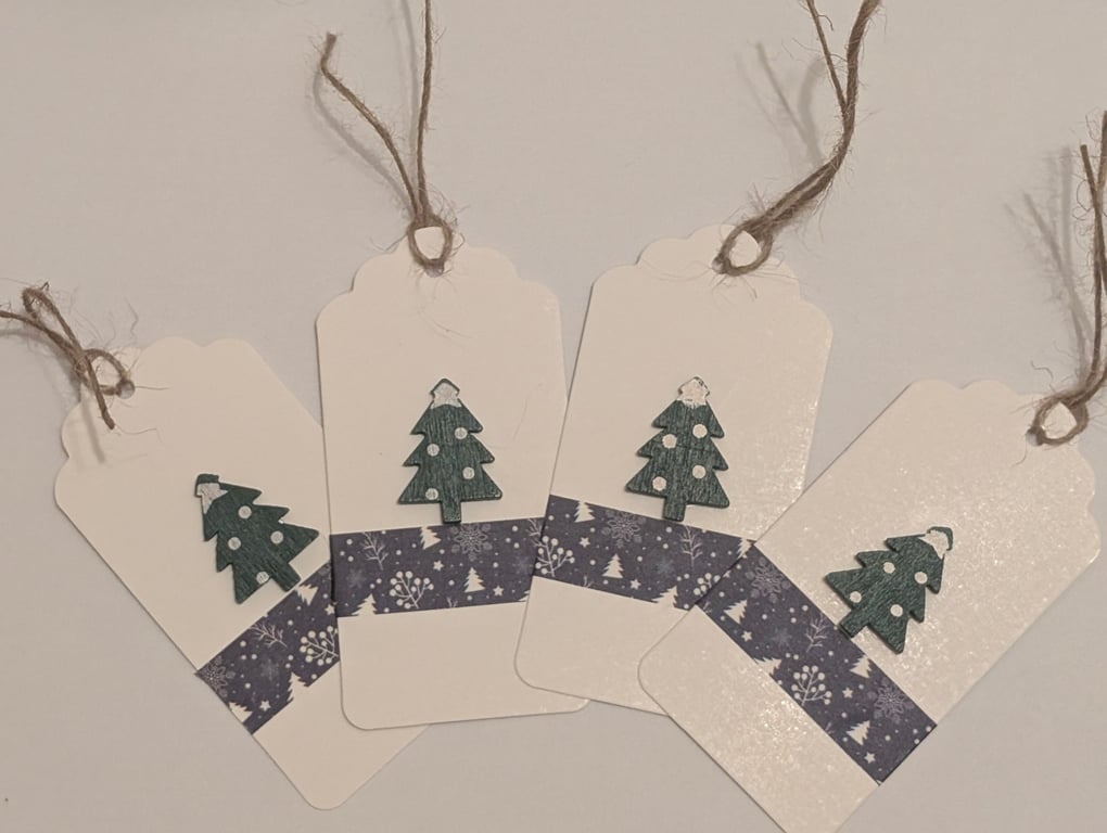 Homemade Christmas gift tags pack - Christmas tree