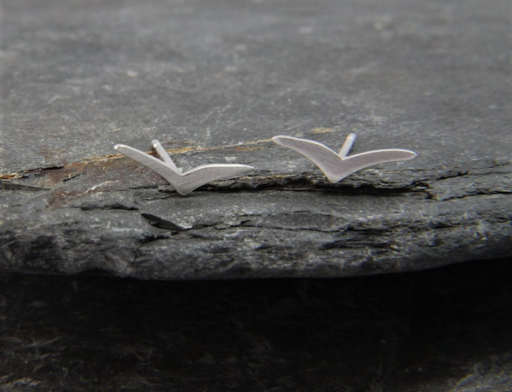 Soaring High Flying Bird Stud Earrrings