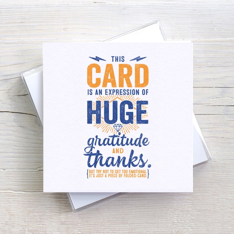 Thank You Funny Blank Greetings card