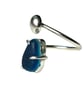 Blue Seaham Multi Seaglass Adjustable Ring Recycled Sterling Silver Gift - Image 4