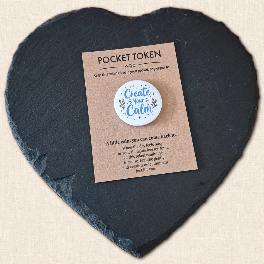 Create Your Calm Pocket Token - Little Reminder for Calm Moments