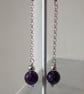 AMETHYST EARRINGS  - DANGLE EARRINGS -  FREE UK POSTAGE - Image 2