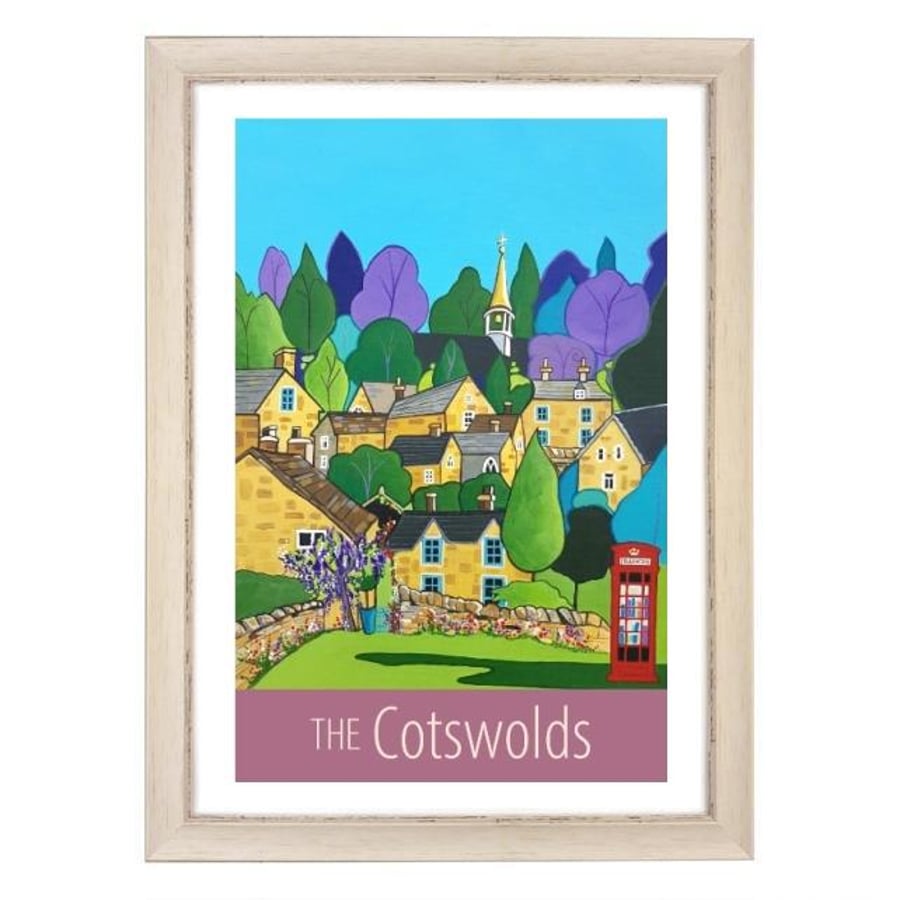 Cotswolds travel poster print by Susie West