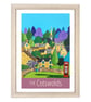 Cotswolds travel poster print by Susie West