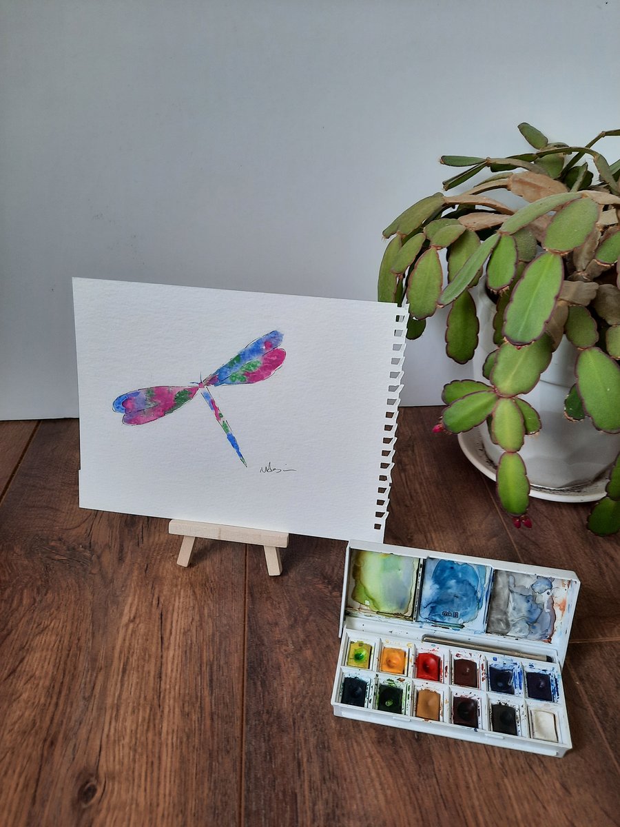 Dragonfly original watercolour 
