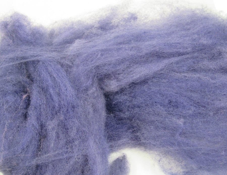 10g Naturally Dyed Logwood Purple Llanwenog Felting Wool