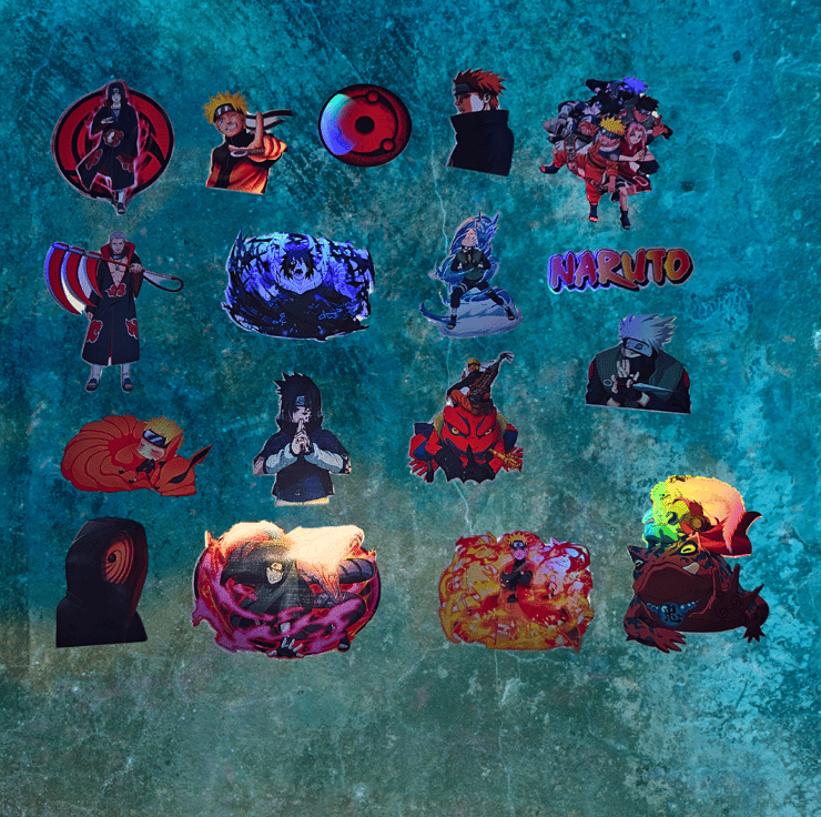 Naruto Holographic Waterproof Stickers Unique... Folksy