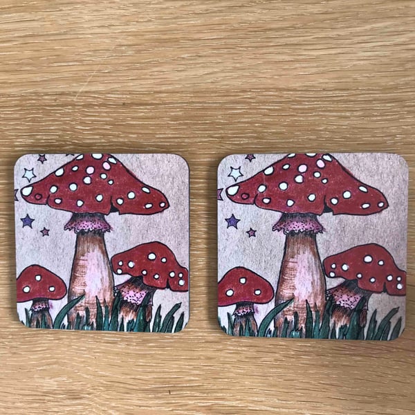 Toadstools-coasters-home decor