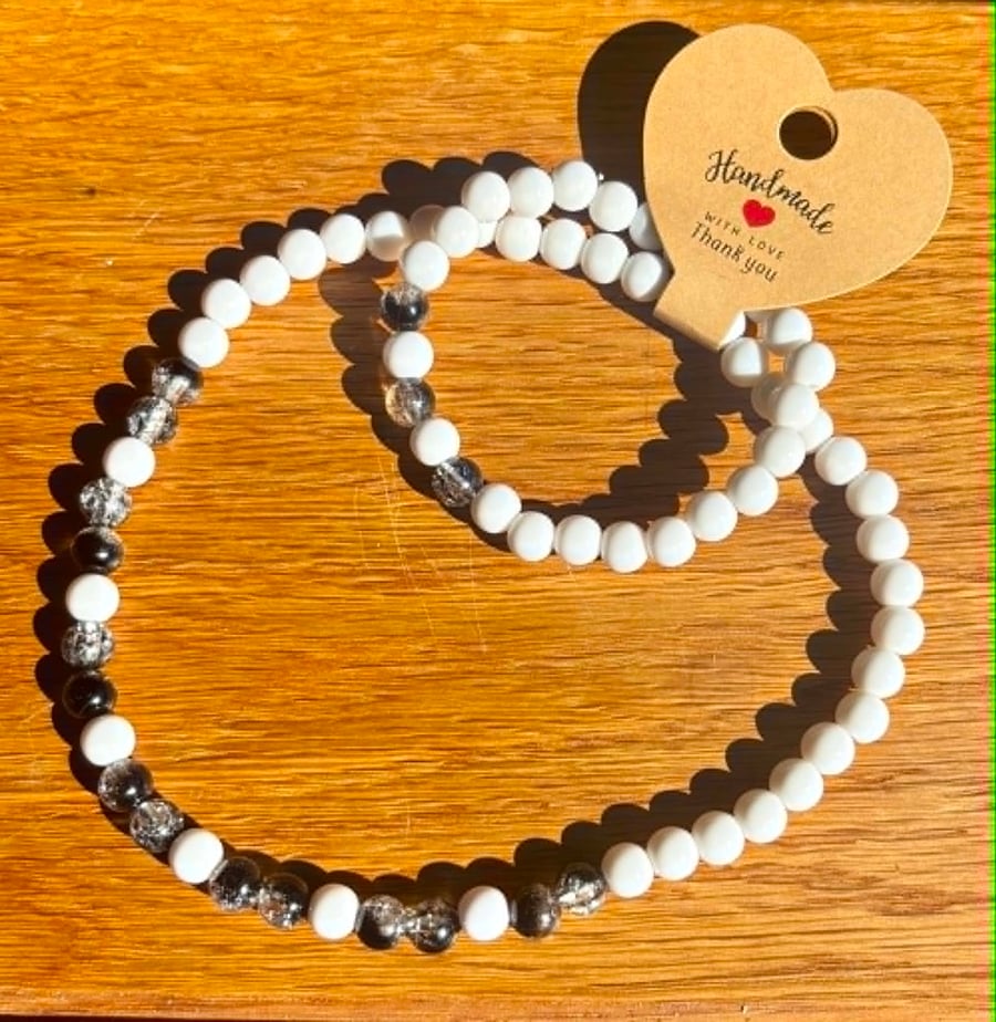 Handmade Beaded Necklace & Bracelet Set