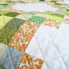 Traditional Patchwork Quilt in Spring Fresh Colours