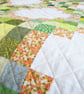 Traditional Patchwork Quilt in Spring Fresh Colours