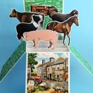 Birthday Card With Farm Animals