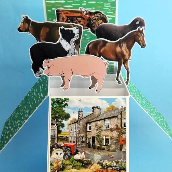 Birthday Card With Farm Animals