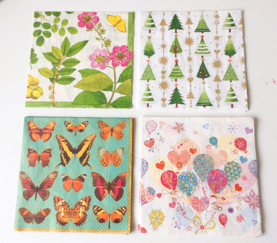 Mixed Design Napkins for Decoupage (Bundle G)
