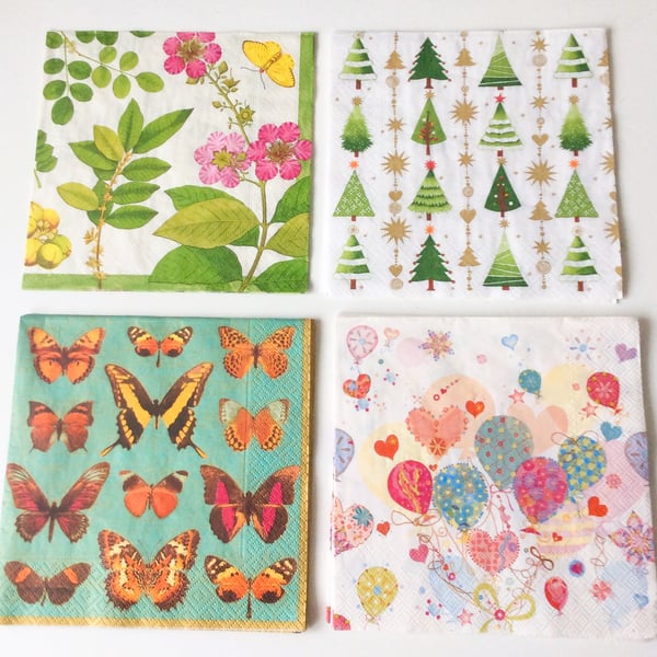Mixed Design Napkins for Decoupage (Bundle G)