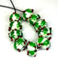 Handmade Christmas lamp work glass beads