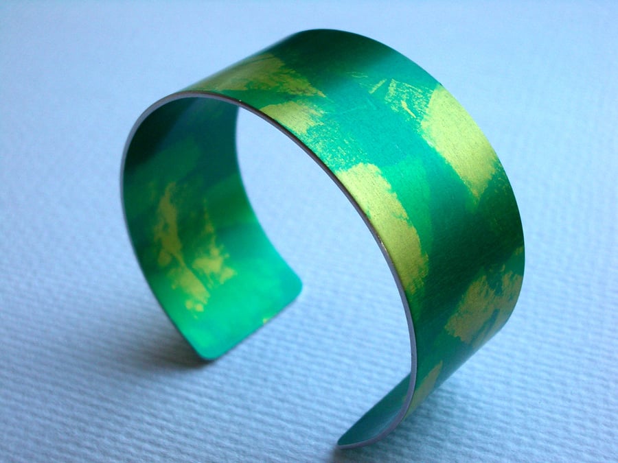 Green and gold cuff