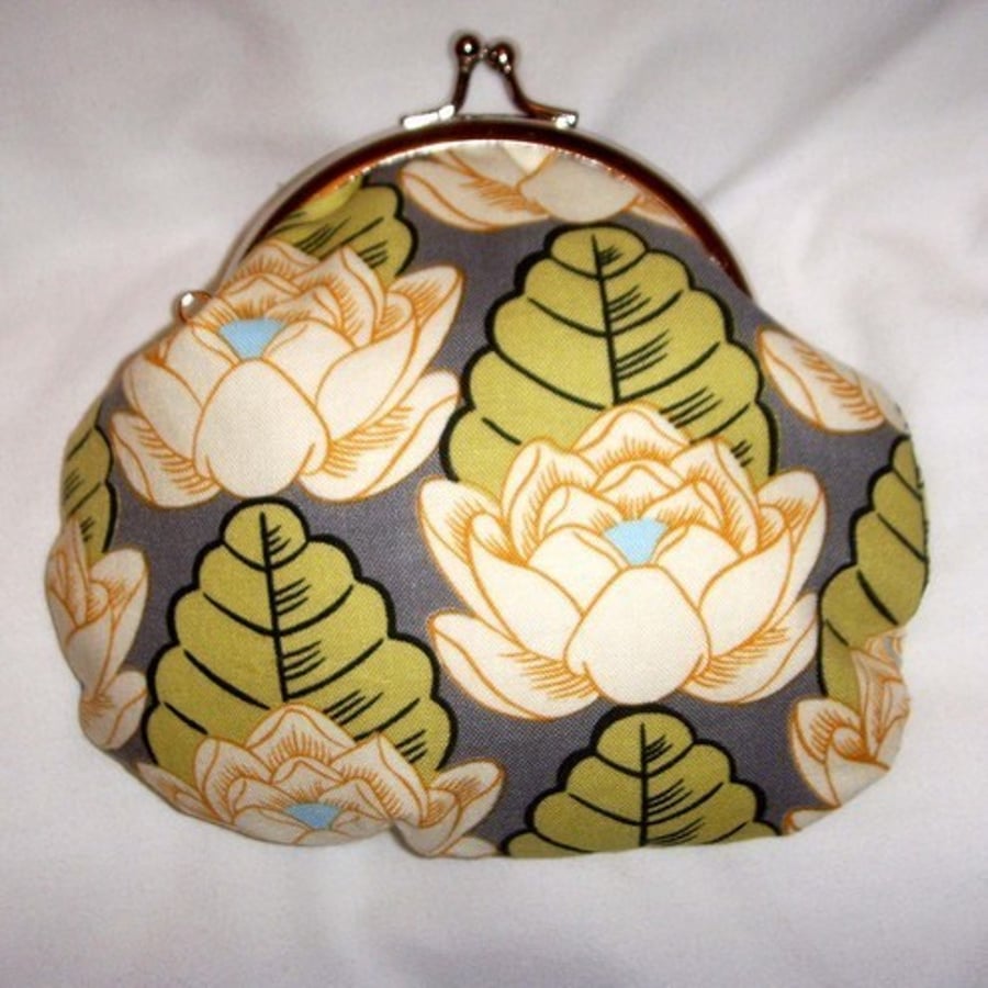 Amy Butler Lotus Flower Fabric Credit Card/Coin Purse