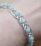 Wire wrap Amazonite adjustable cuff bracelet.  - Image 2