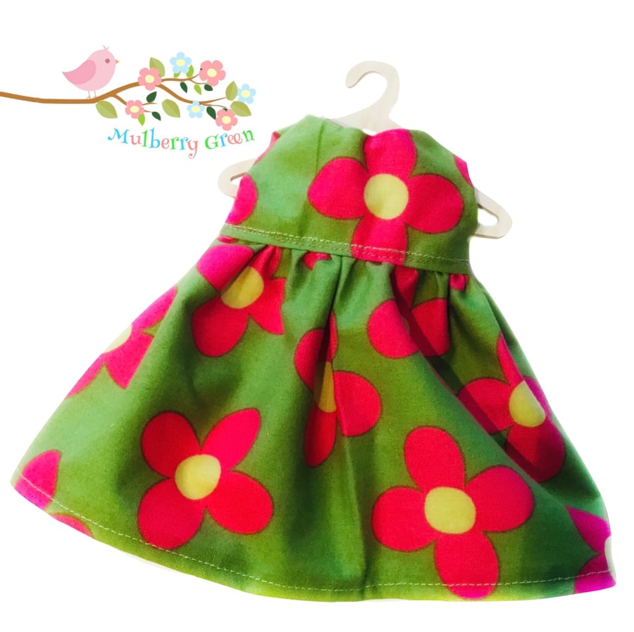 Reserved for Diane - Green and Pink Flowered Dress