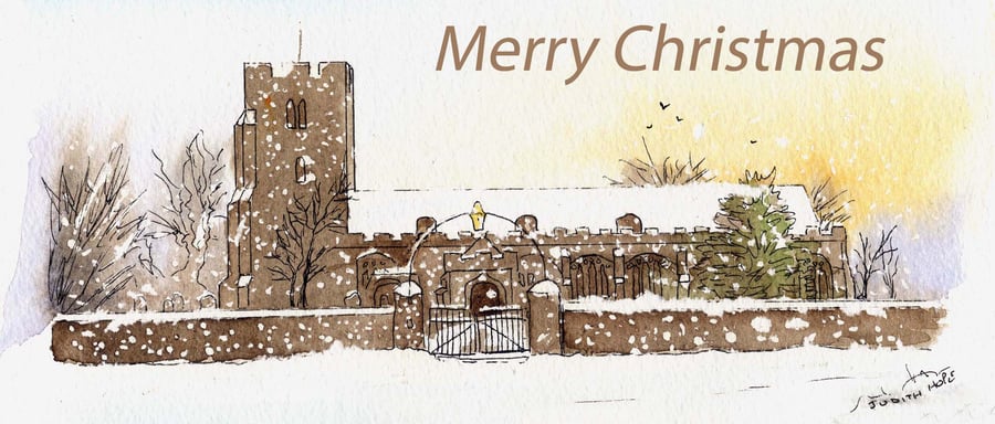 St Mary's Church in a Snow Storm