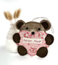 Bear Hug Hanging Decoration with Floral Heart, Letterbox Gift - Image 3