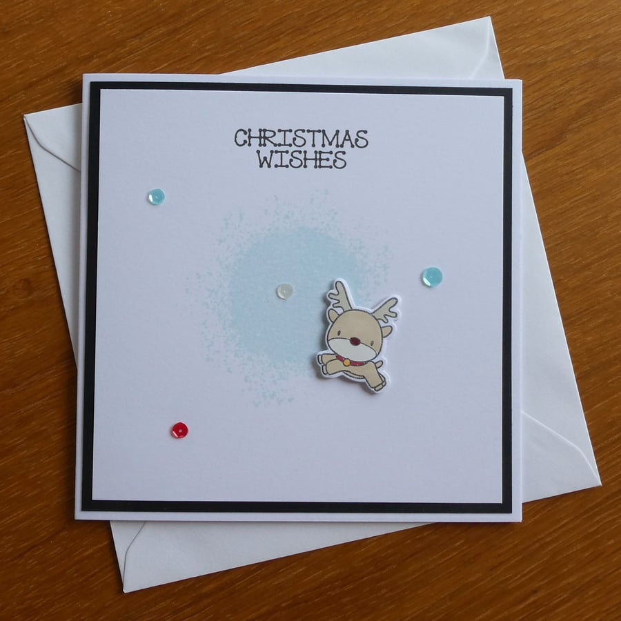 Reindeer Christmas Card - Personalised