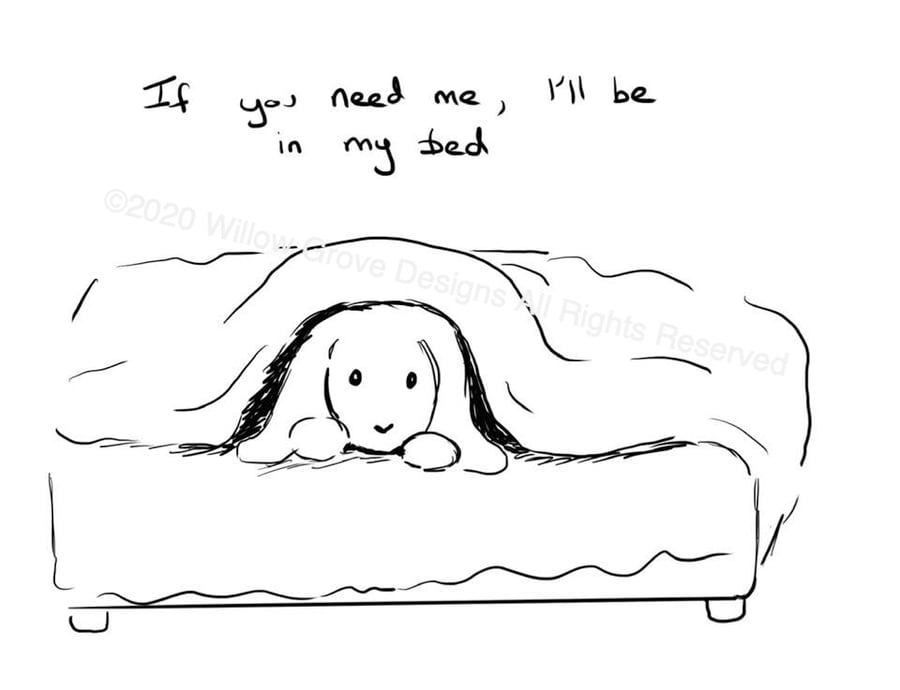 Staying in bed - Art Print