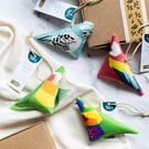 Velvet Hanging Decorations 4 Pack - Tropical