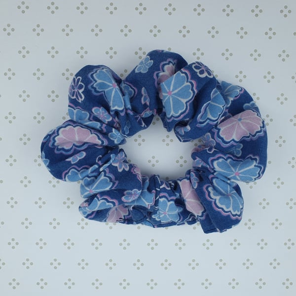 Hair Scrunchie, patterned cotton, large