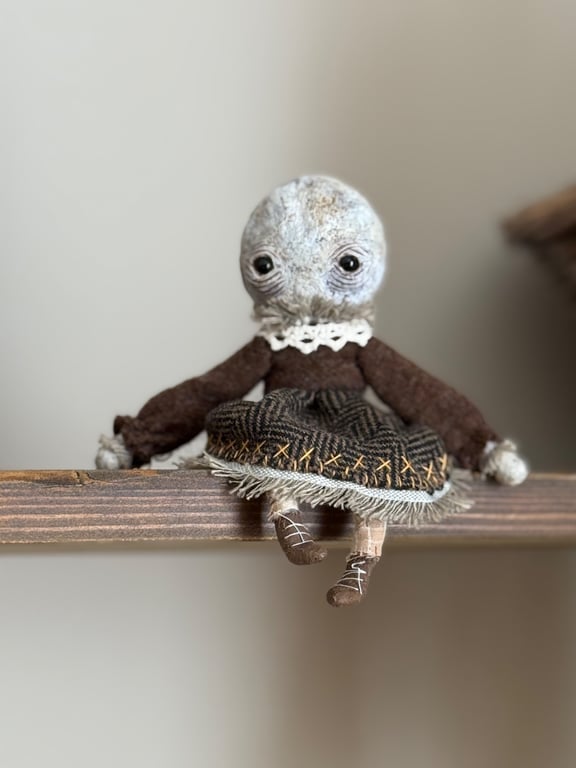Harvest Moon Miniature Spun Cotton Art Doll
