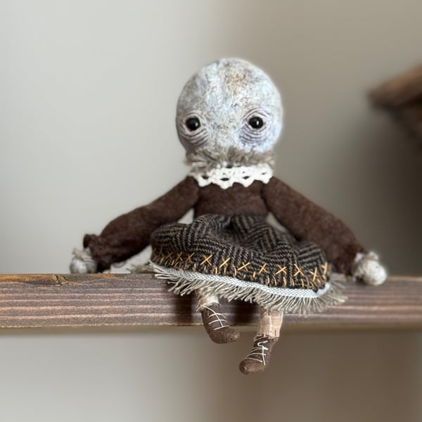 Harvest Moon Miniature Spun Cotton Art Doll